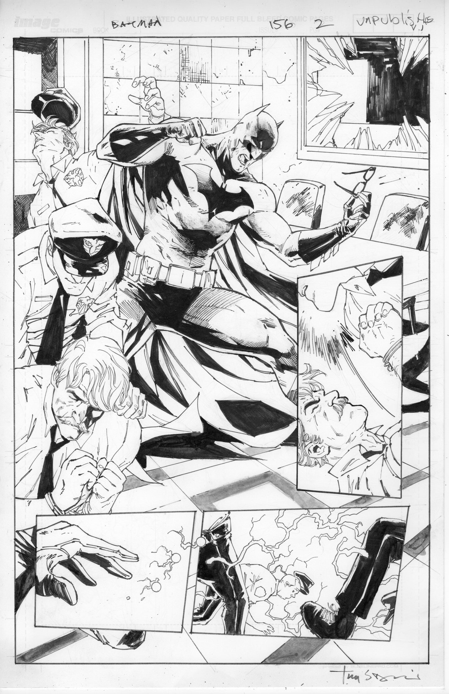 BATMAN 156 unpublished splash
