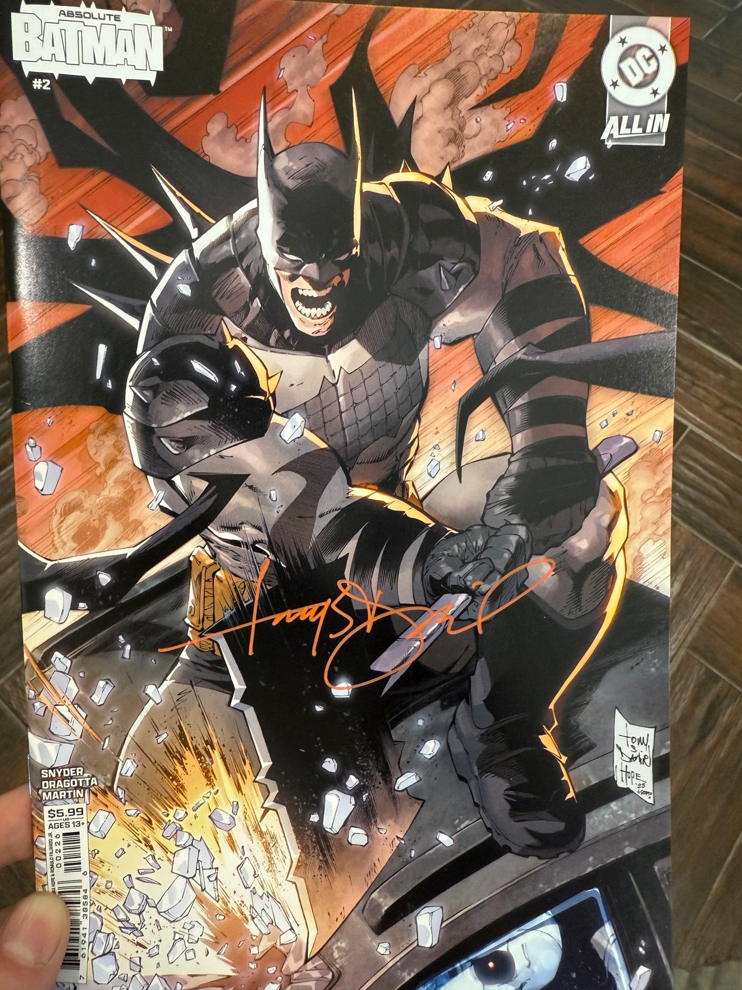 Absolute Batman #2 Reprint Cover Comic Book Limited Autographed Edition