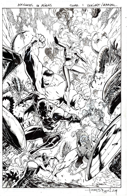 AVENGERS VS ALIENS #1 VARIANT COVER