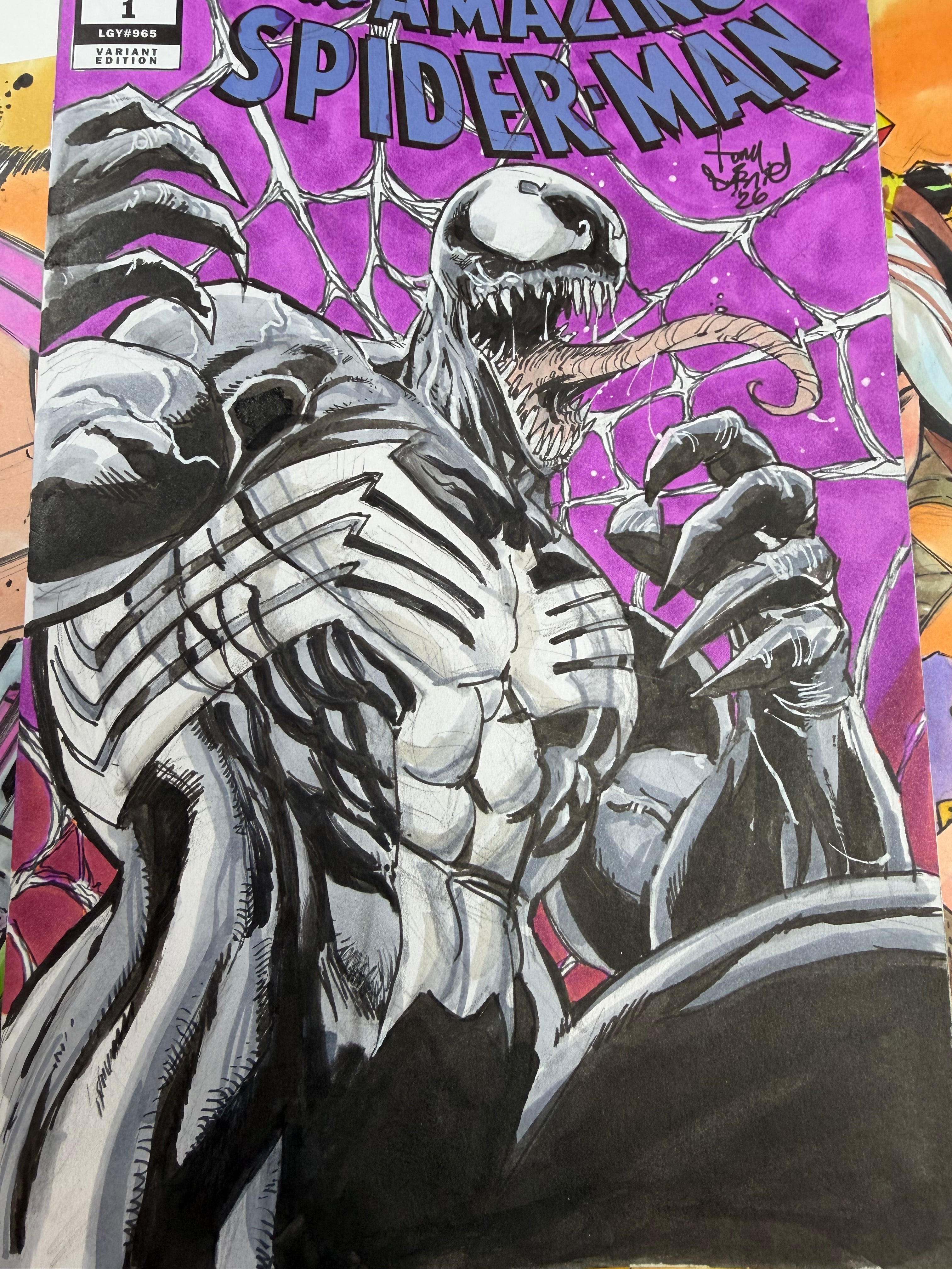 VENOM FULL COLOR SKETCHCOVER on AMAZING SPIDER-MAN #1