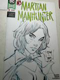 MS.MARTIAN HEAD SKETCH ON MARTIAN MANHUNTER 1