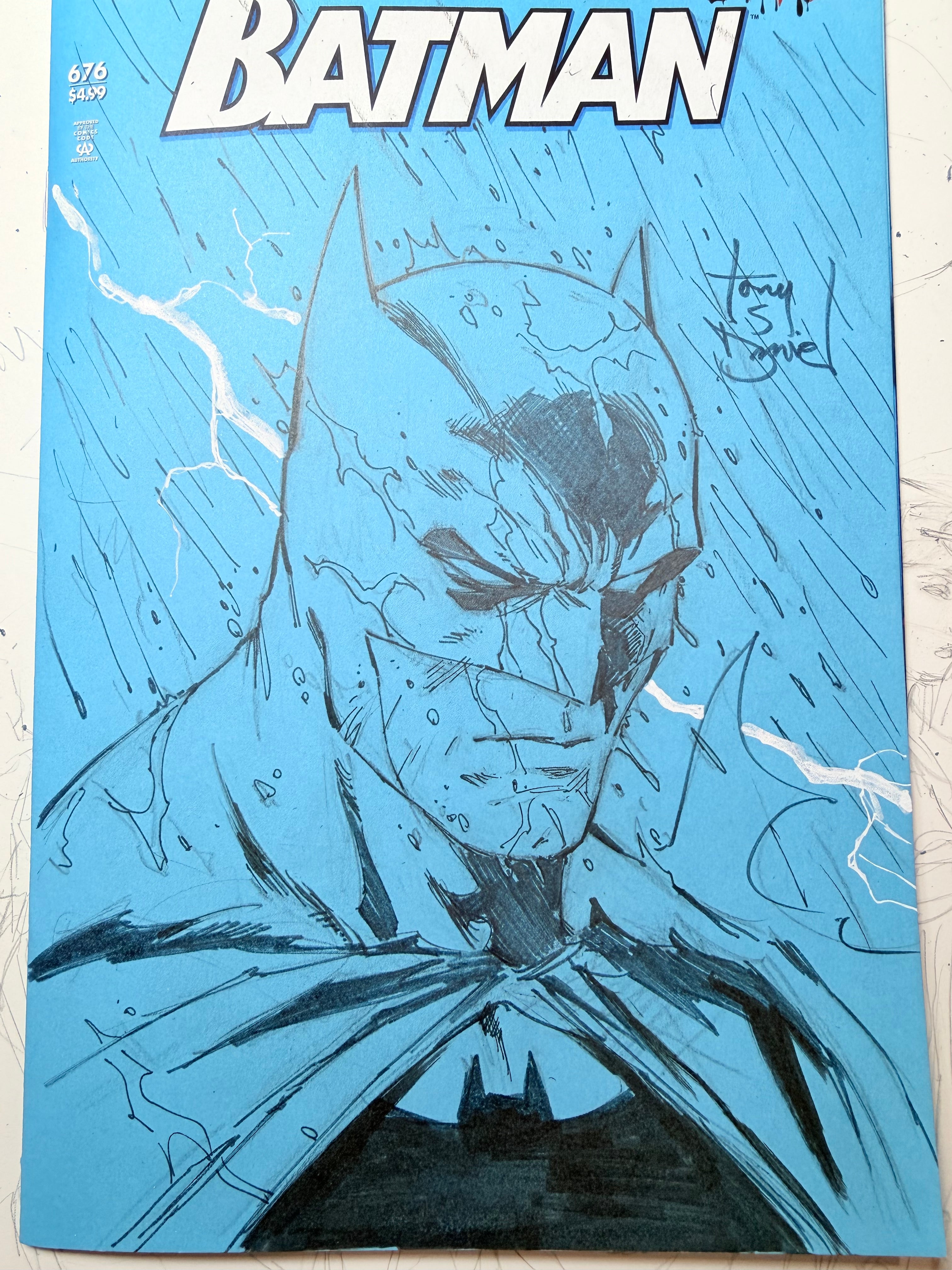 BATMAN RIP HEAD SKETCH LIGHTNING EDITION