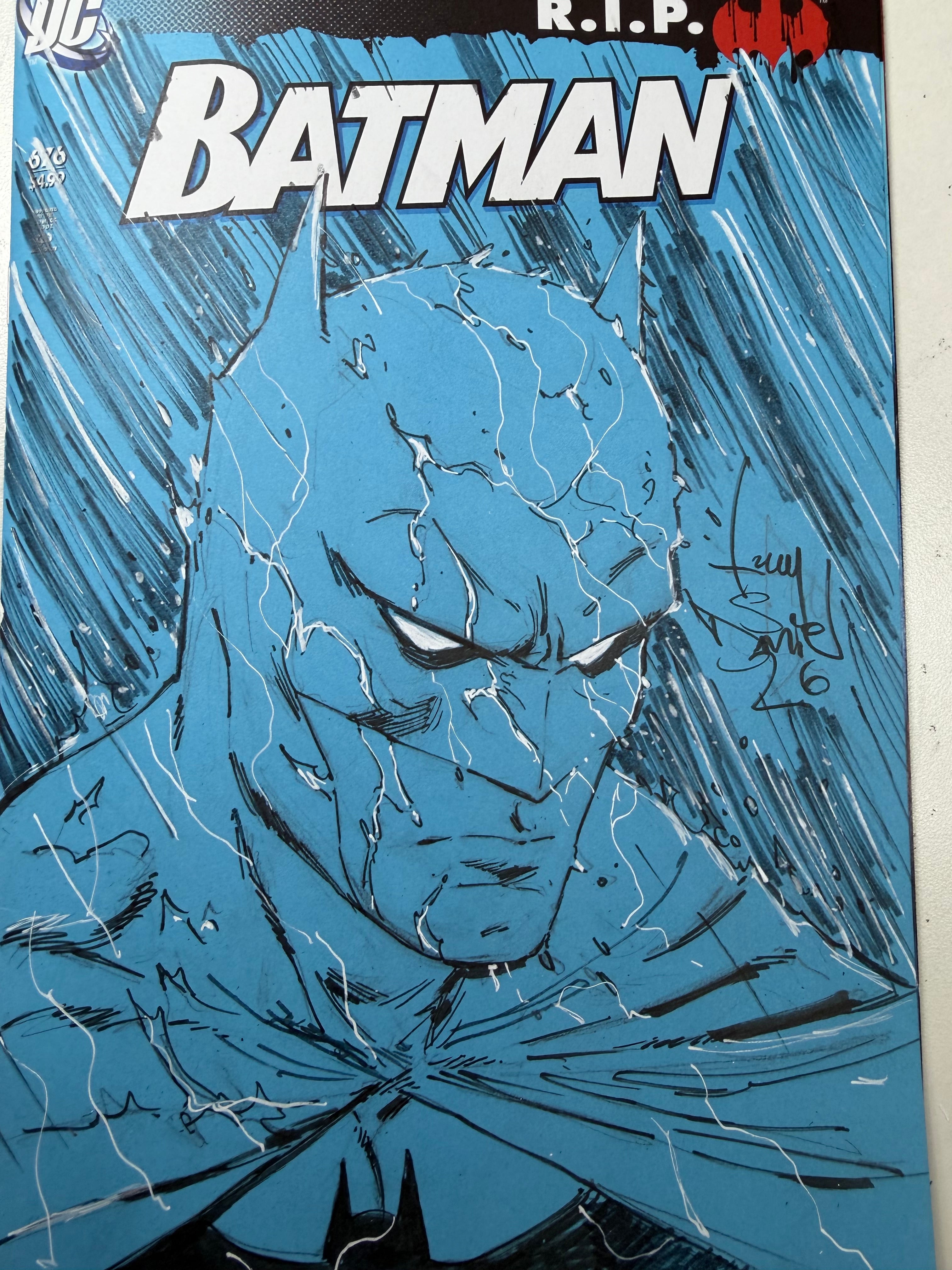 BATMAN RIP HEAD SKETCH HARD RAIN EDITION