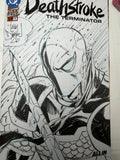 DEATHSTROKE #1 HEAD SKETCH RAINY SWORDPLAY