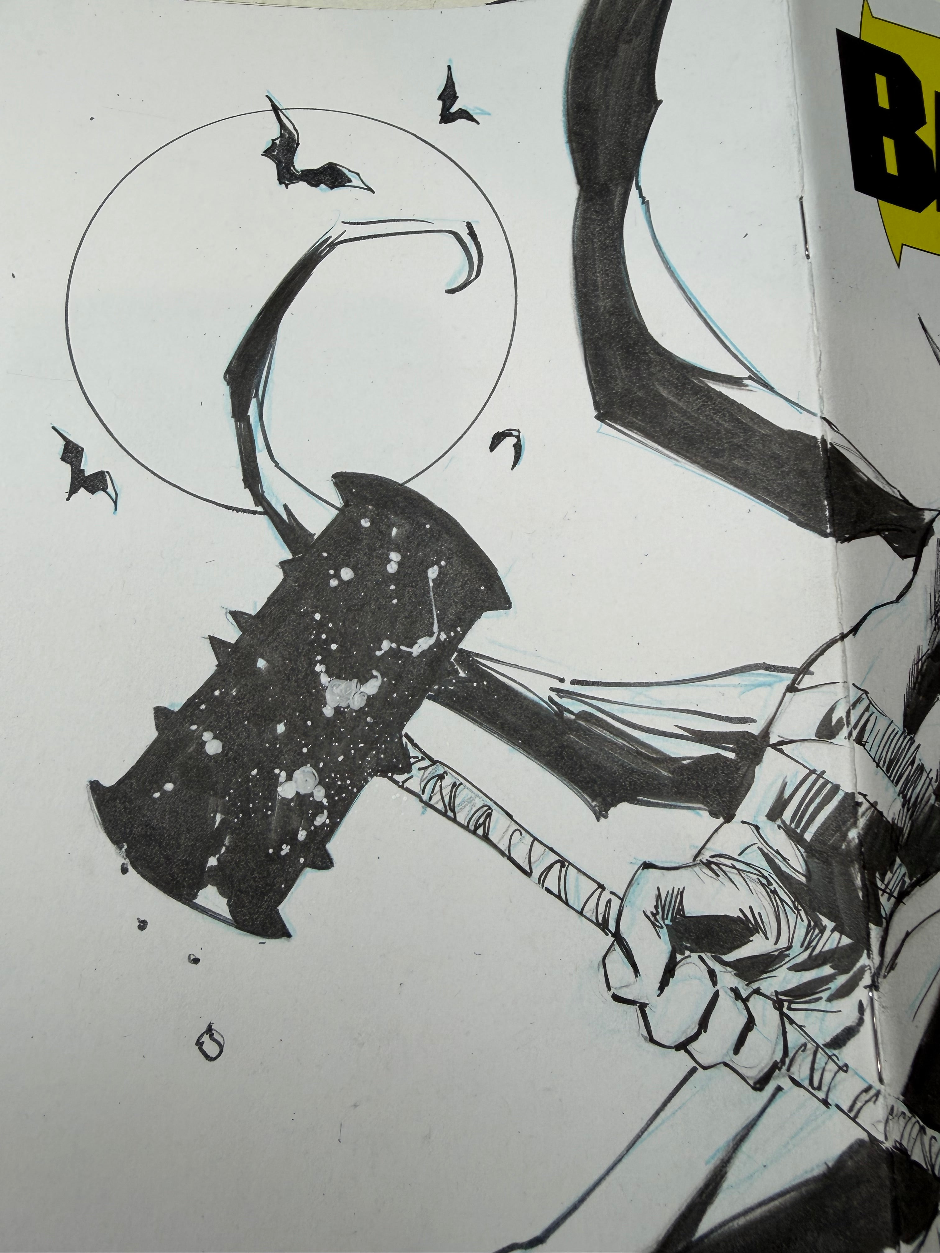 ABSOLUTE BATMAN #1 COVER SKETCH FULL BODY 2 SIDES