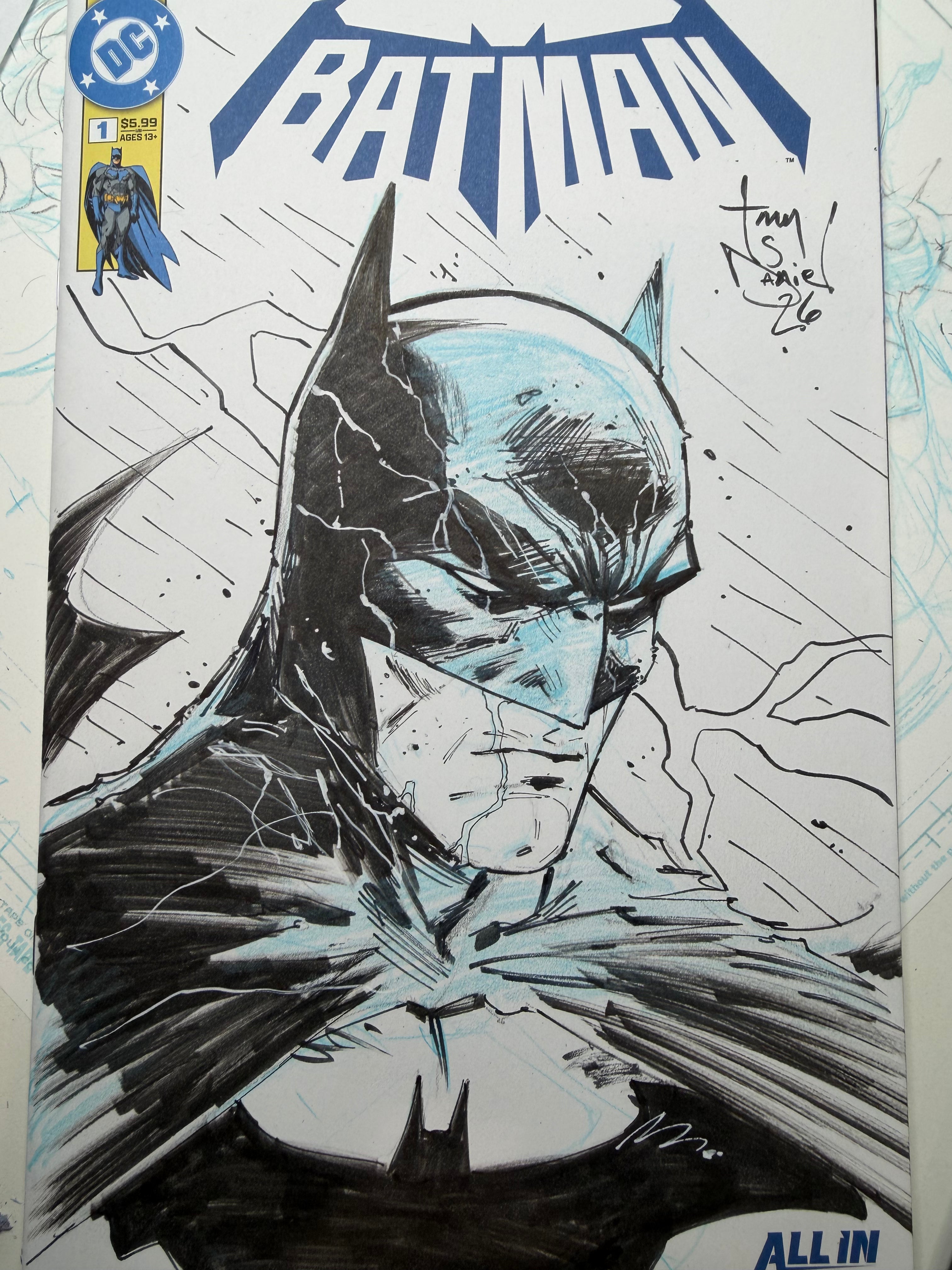 BATMAN #1 HEAD SKETCH