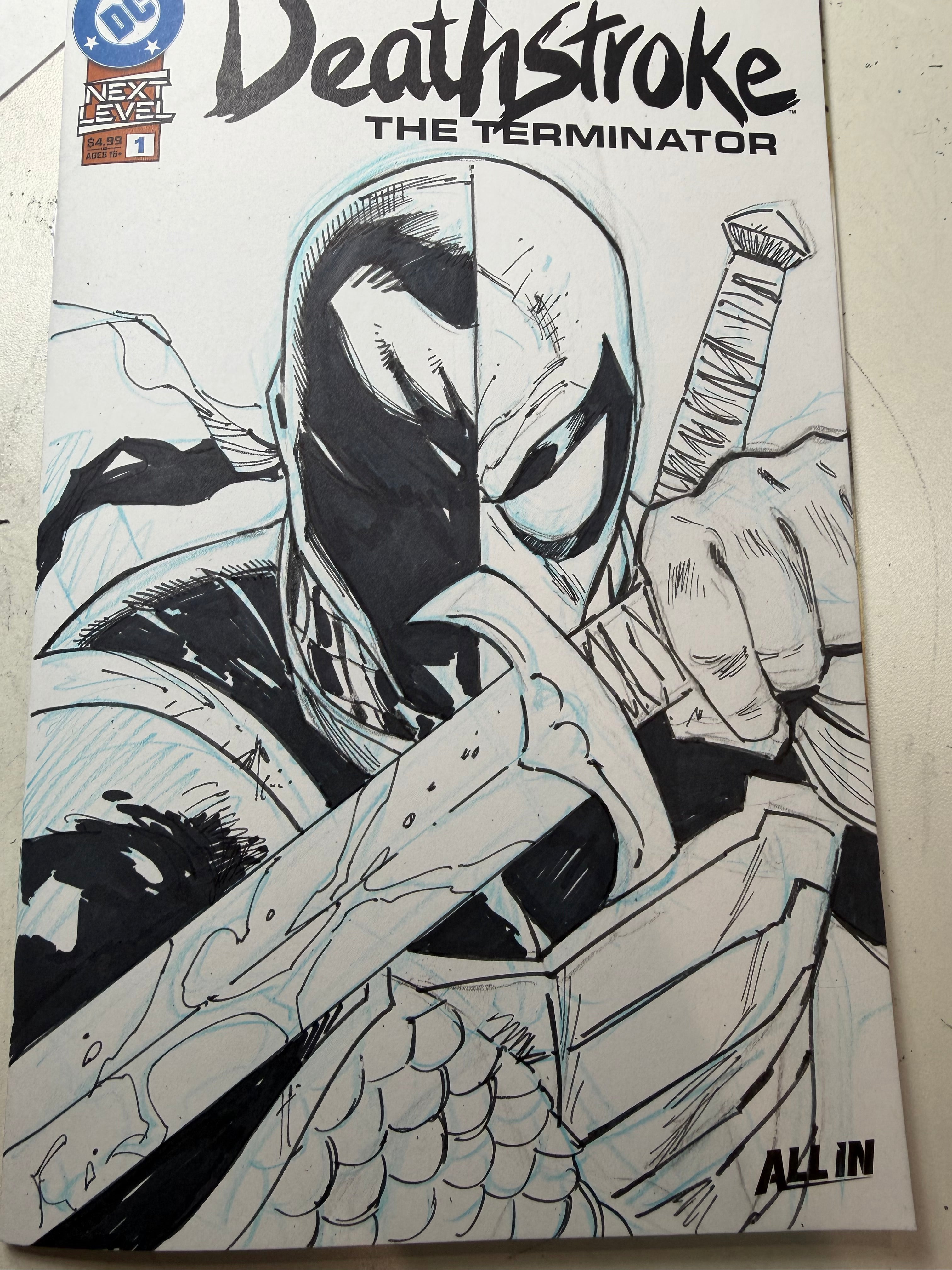 DEATHSTROKE THE TERMINATOR #1 SKETCH COVER
