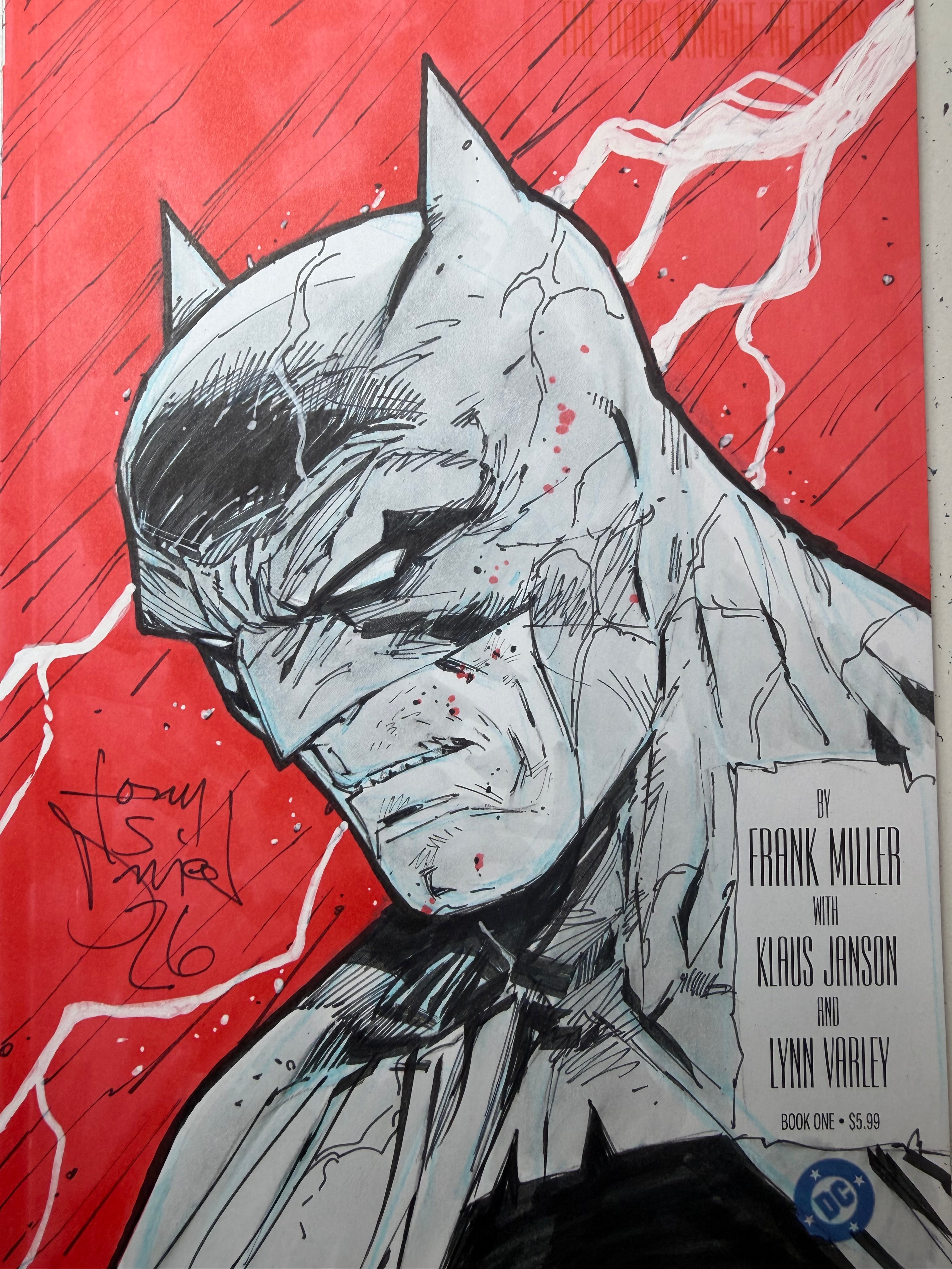 BATMAN DKR LIGHTNING FACE! COLOR!