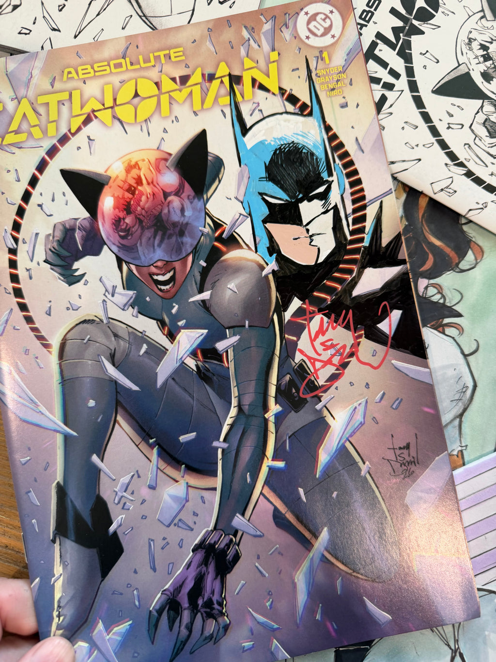 ABSOLUTE CATWOMAN REMARQUE / SECRET BAG PRIZES/WIN BATMAN & ROBIN 28 COVER OA