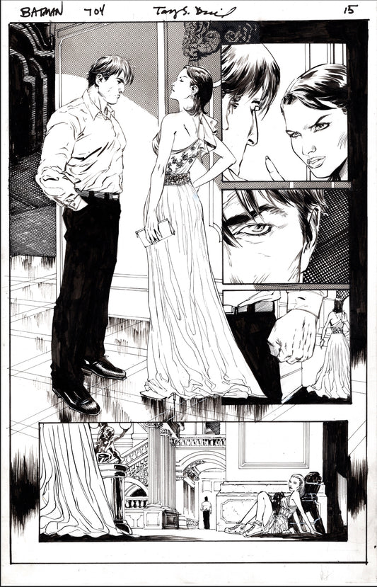 BATMAN 704 SELINA AND GRAYSON  by TONY S DANIEL Original Art