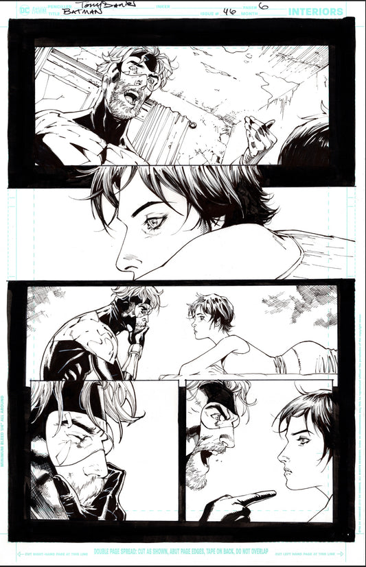 BATMAN 46 SELINA AND BOOSTER  by TONY S DANIEL Original Art
