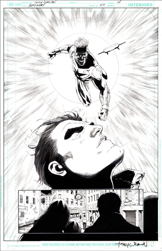 BATMAN 47 SPLASH by TONY S DANIEL Original Art