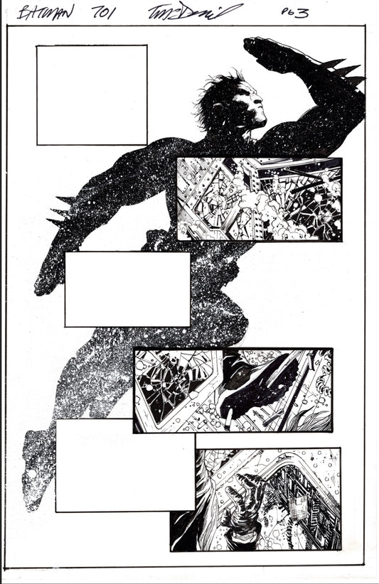 BATMAN 701 SPLASH by TONY S DANIEL Original Art