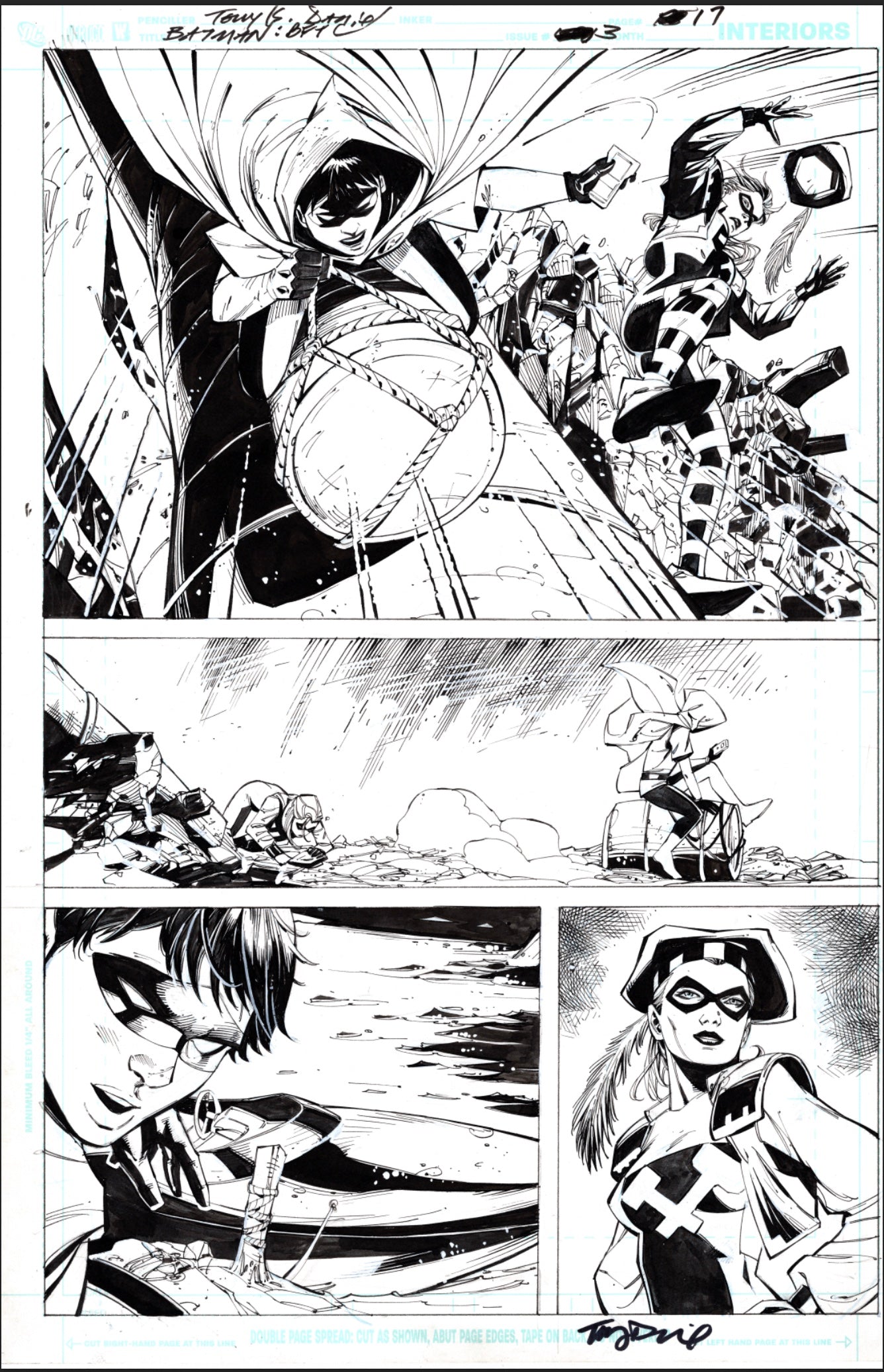 BATTLE FOR THE COWL DAMIAN  by TONY S DANIEL Original Art