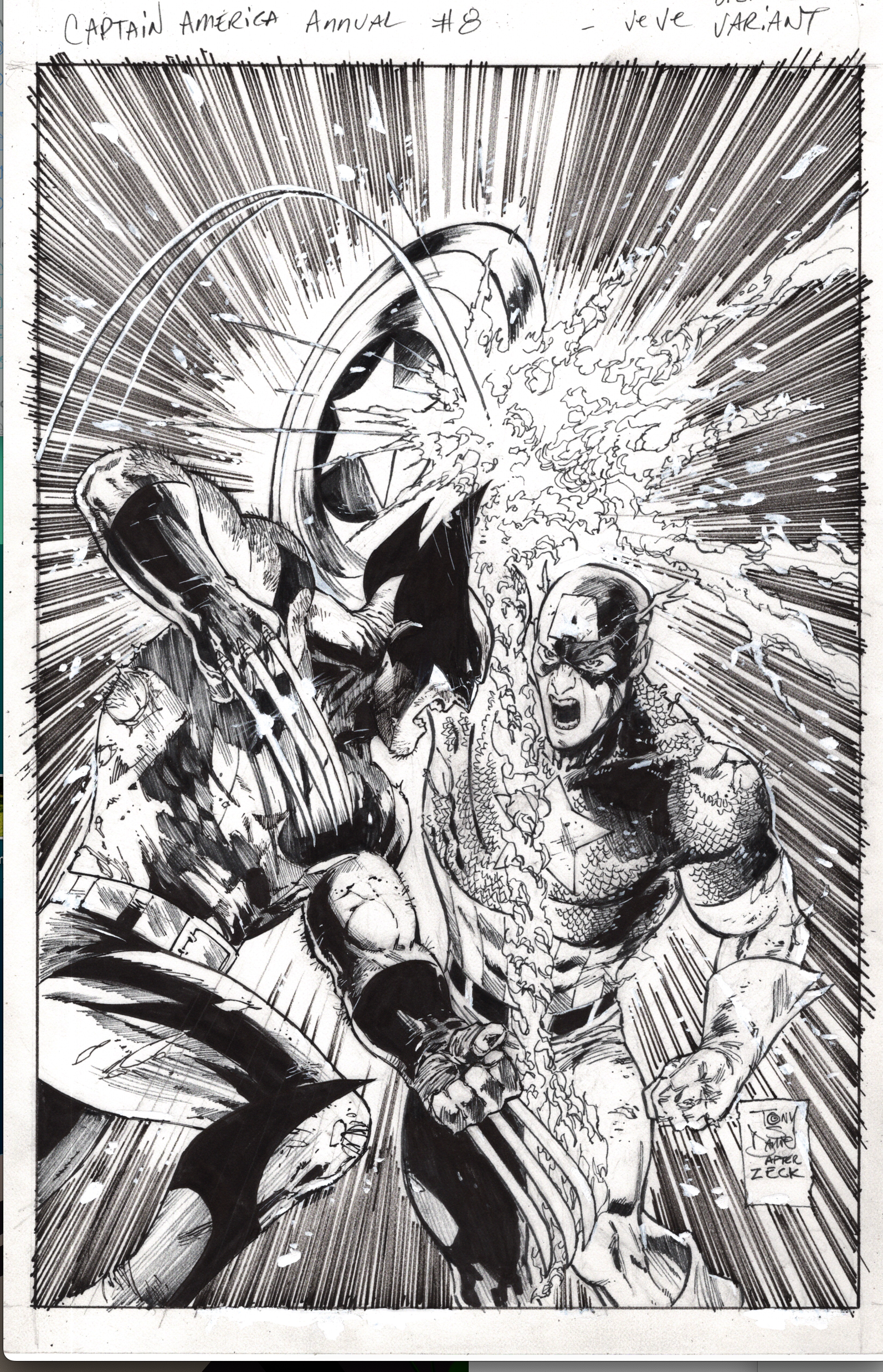 CAPTAIN AMERICA ANNUAL #8 VARIANT COVER