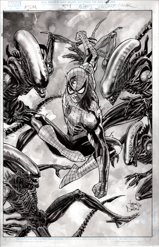 AMAZING SPIDER-MAN 54 VARIANT COVER WATER COLOR / GRAY WASH