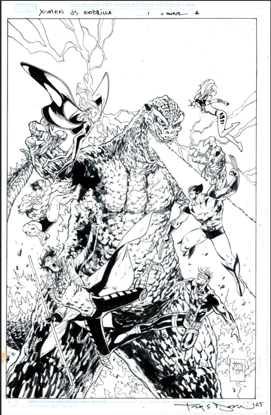 GODZILLA VS X-MEN 93 ISSUE 1 COVER