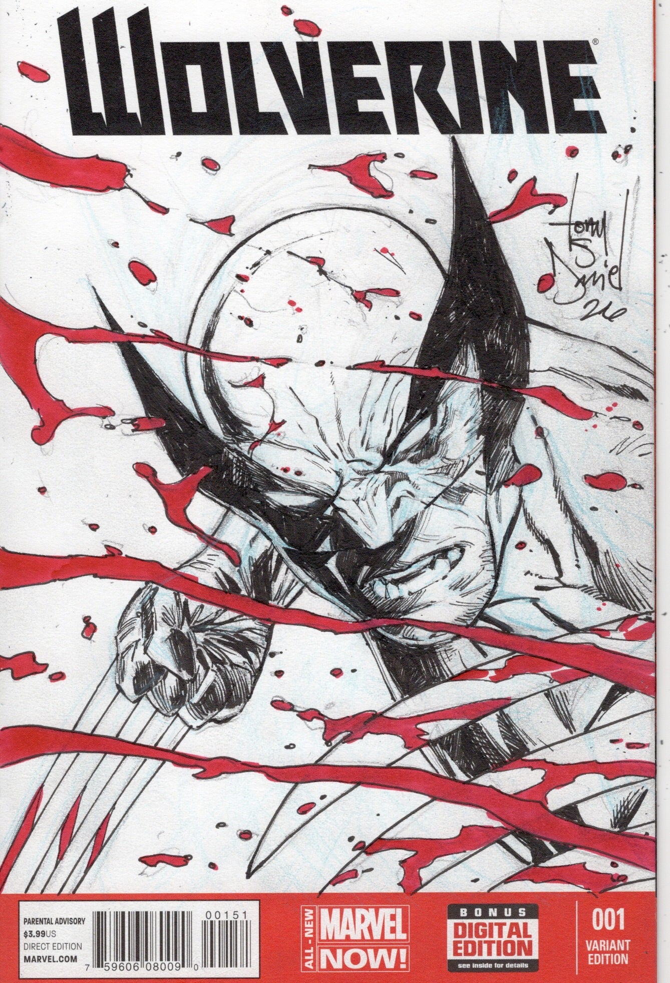 WOLVERINE BLOODY SKETCH COVER