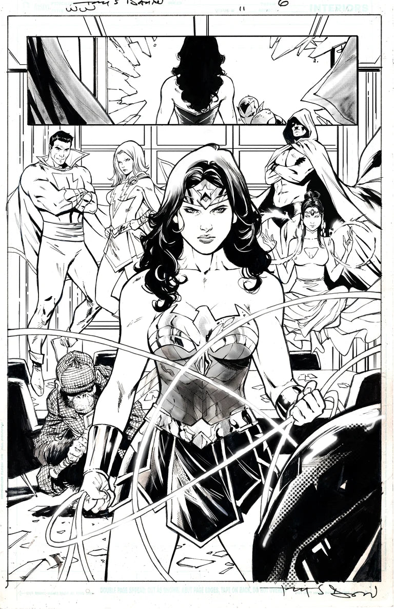 WONDER WOMAN SPLASH from issue 11 Comic Art